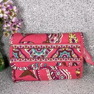 Vera Bradley Coral Paisley Velcro Wallet